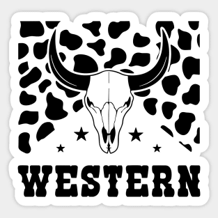 Western Sign, Cow Skin, Bull Skull, Cowboy Sticker